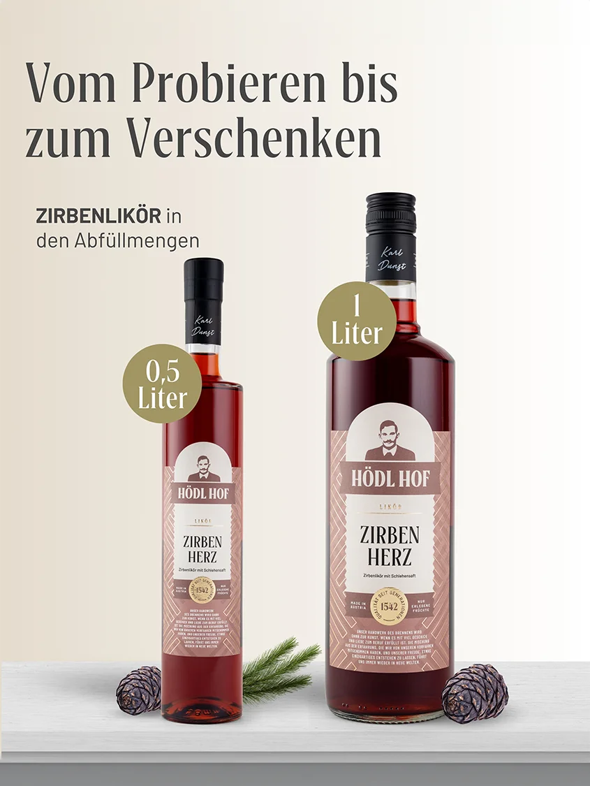 Hödl Hof "Zirbenherz" Zirbenlikör | 20% Vol. | 1,0l