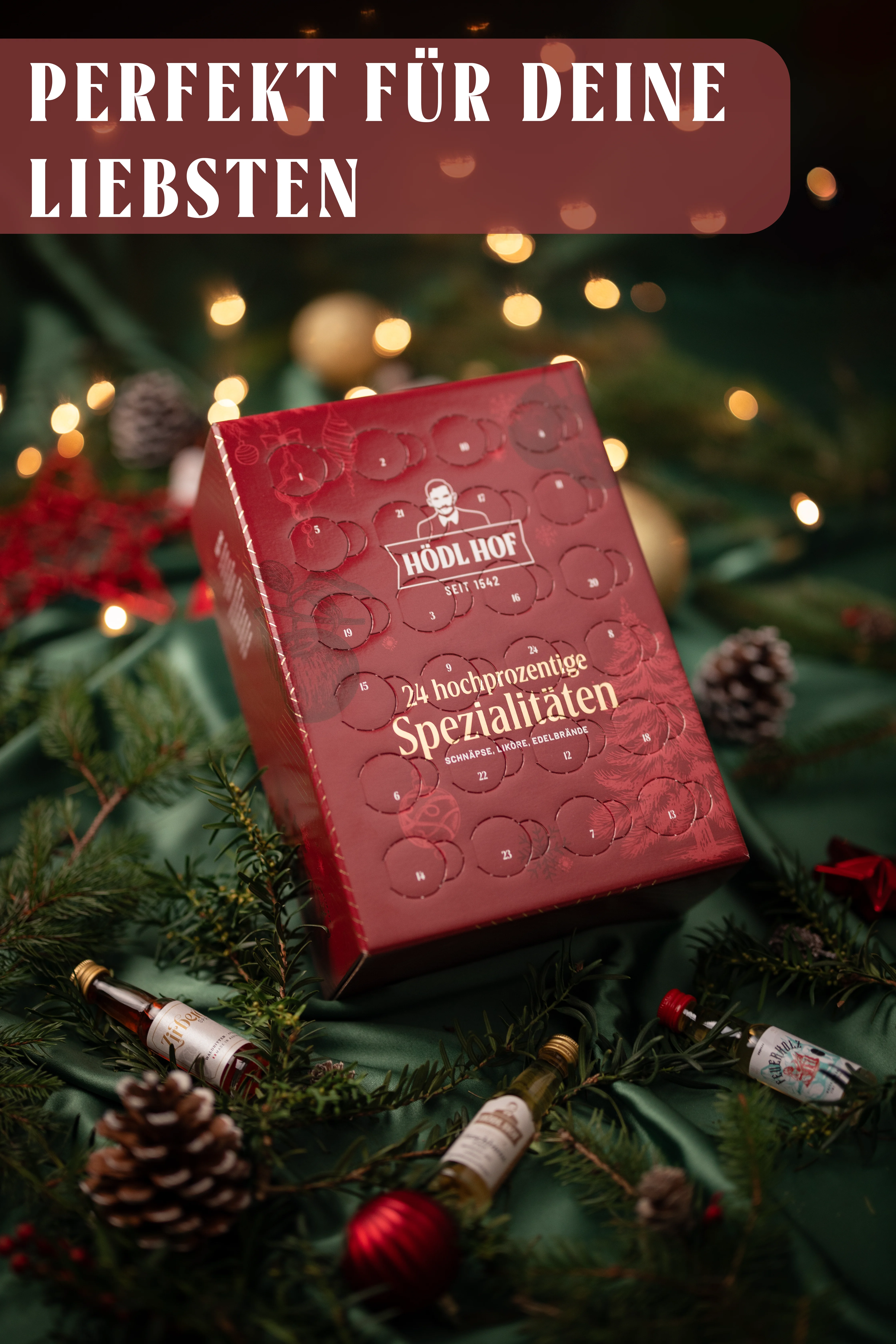 Hödl Hof Adventkalender | Vol. 31,7% | 24 ausgesuchte Miniaturen 0,02l